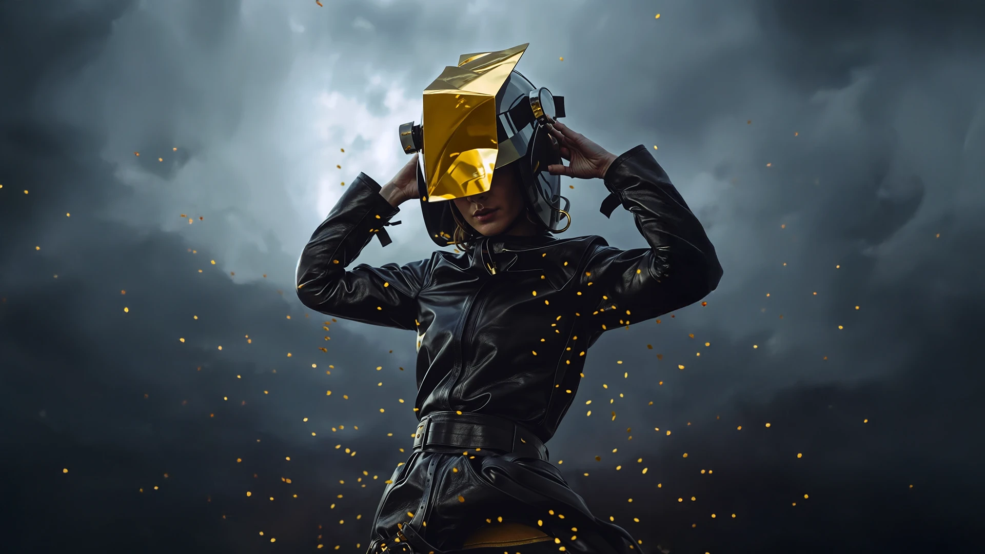 Elemental Elegance look 02 — GenAI fashion portrait inspired by natural elements