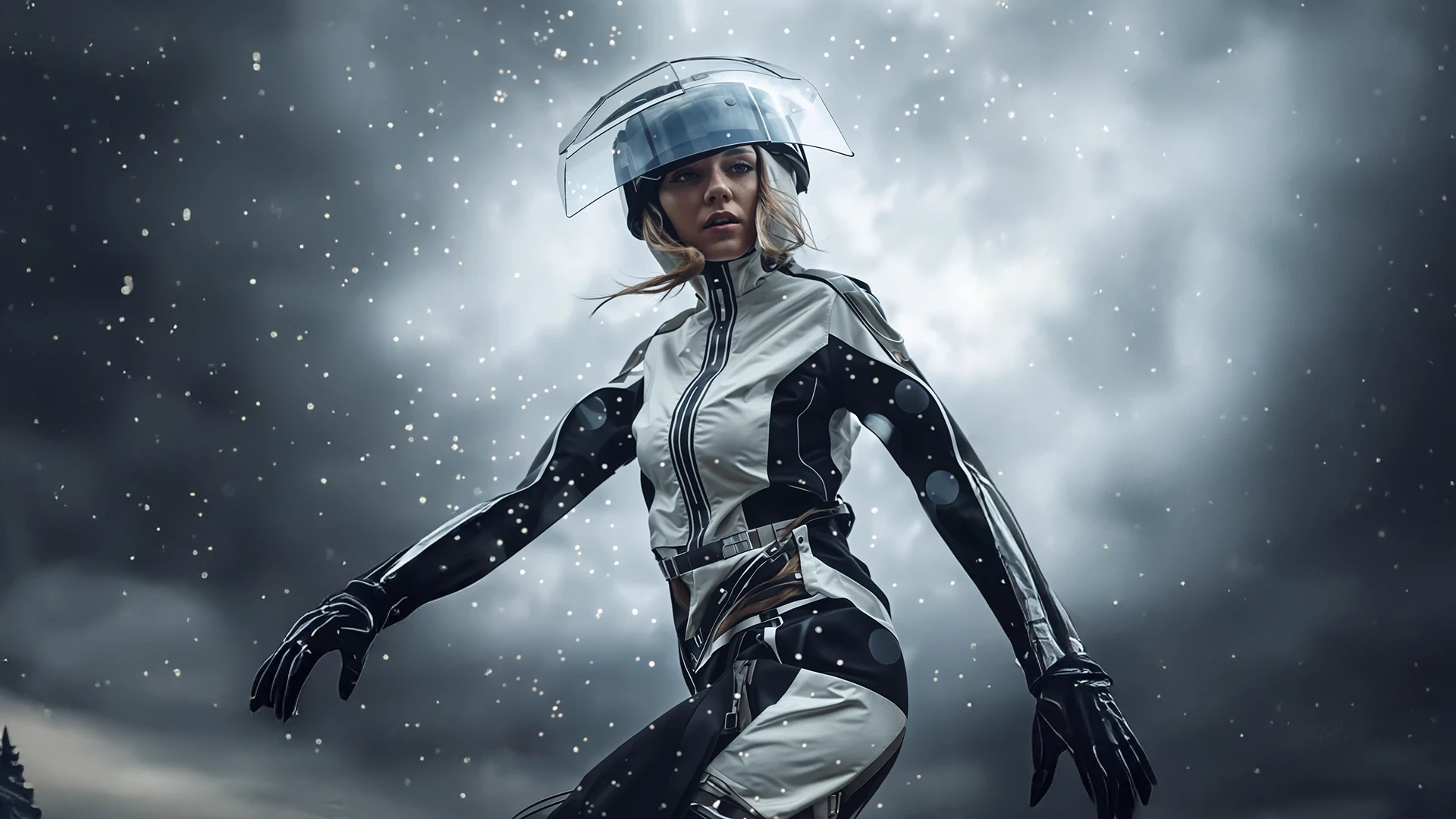 Elemental Elegance look 03 — GenAI fashion portrait inspired by natural elements