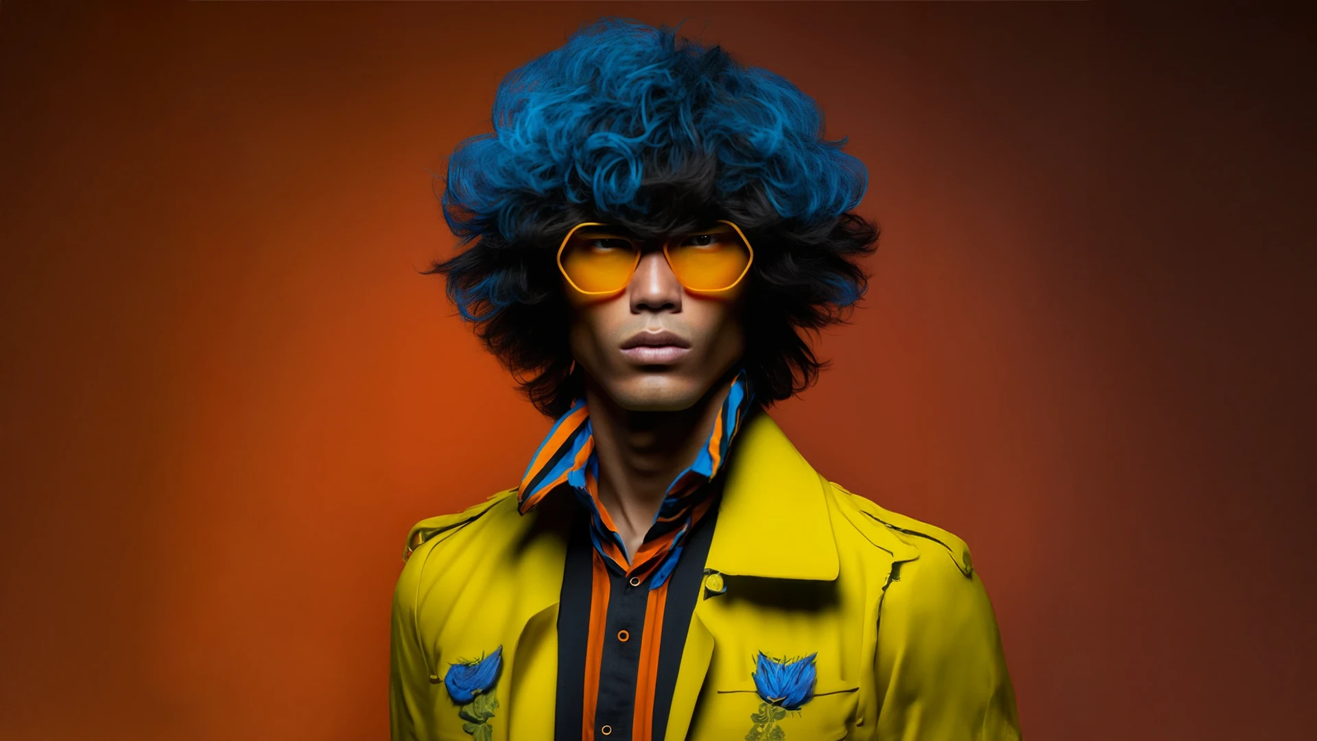 Wigging It Out — pop-art wig illustration, Brook