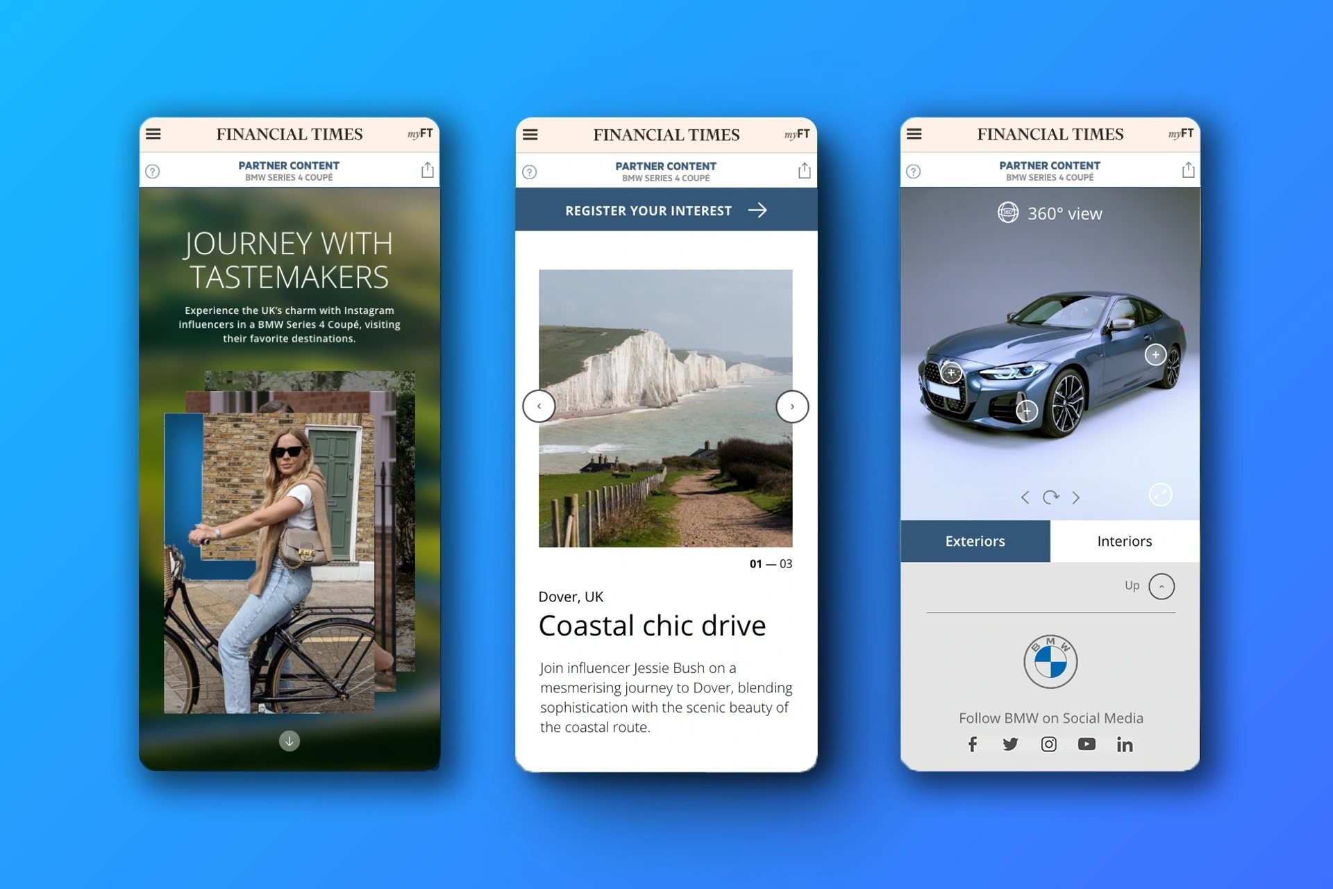 BMW Series 4 Coupé campaign — digital display ad formats and executions