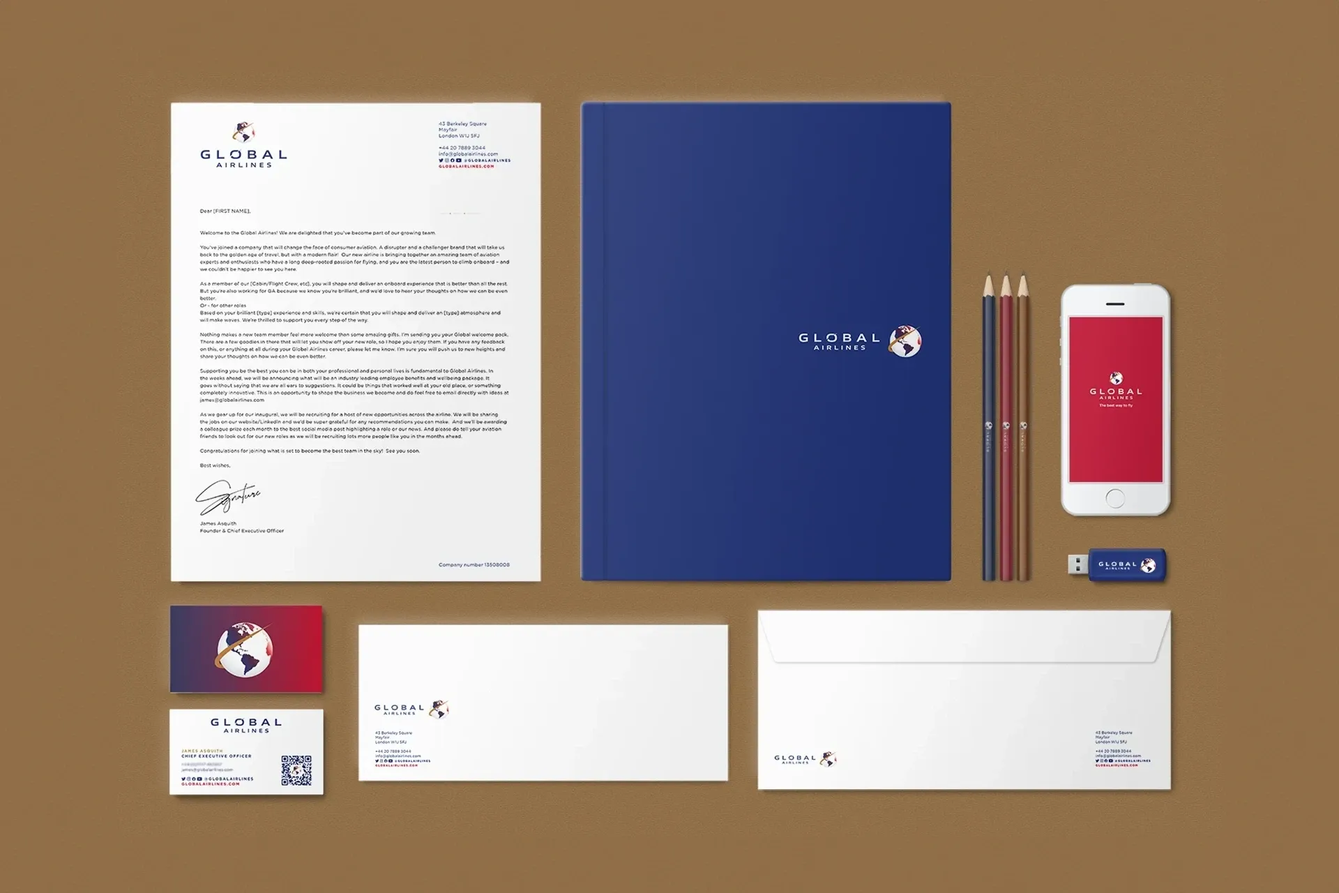 SGlobal Airlines' Stationery