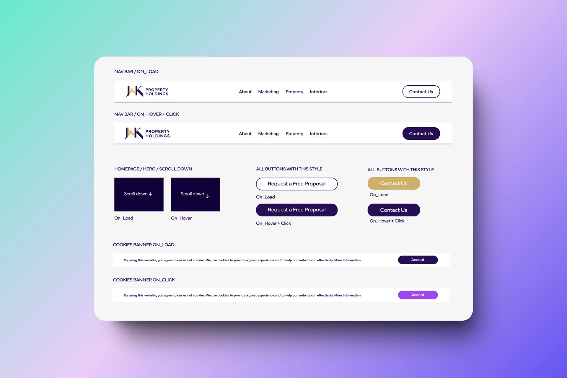 JKPHL Website UI Kit for Desktop