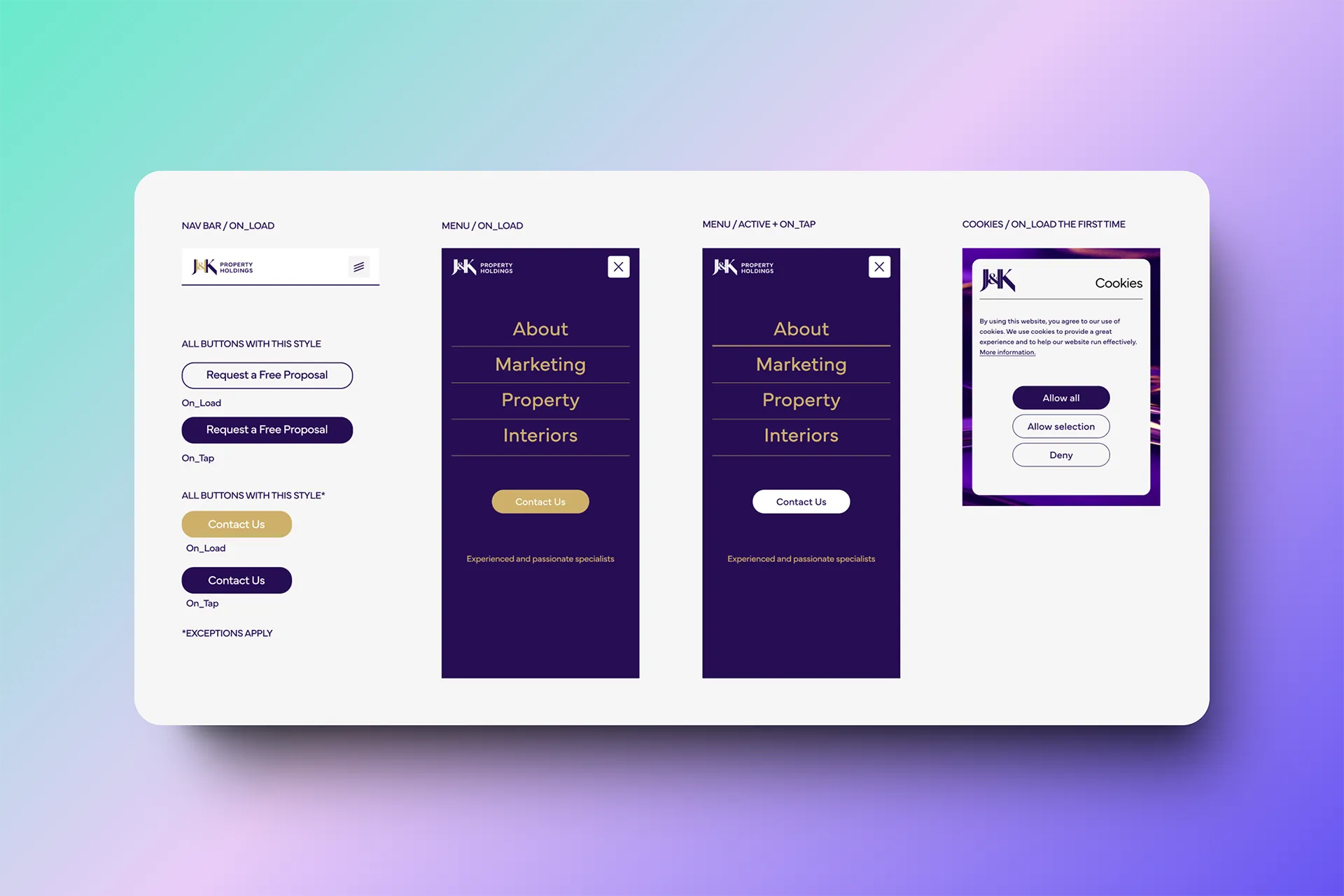 JKPHL Website UI Kit for Mobile