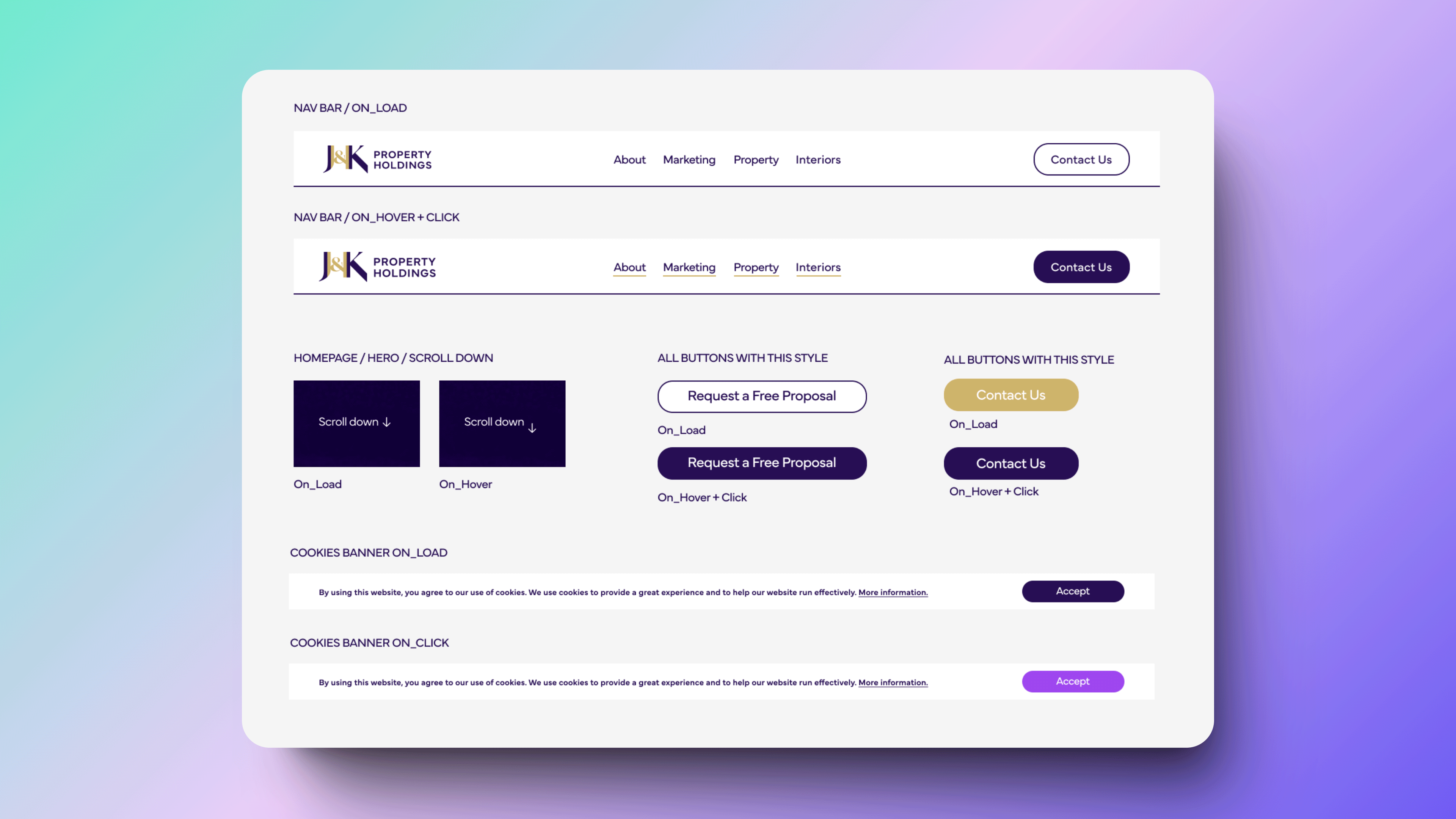 JKPHL Website UI Kit for Desktop