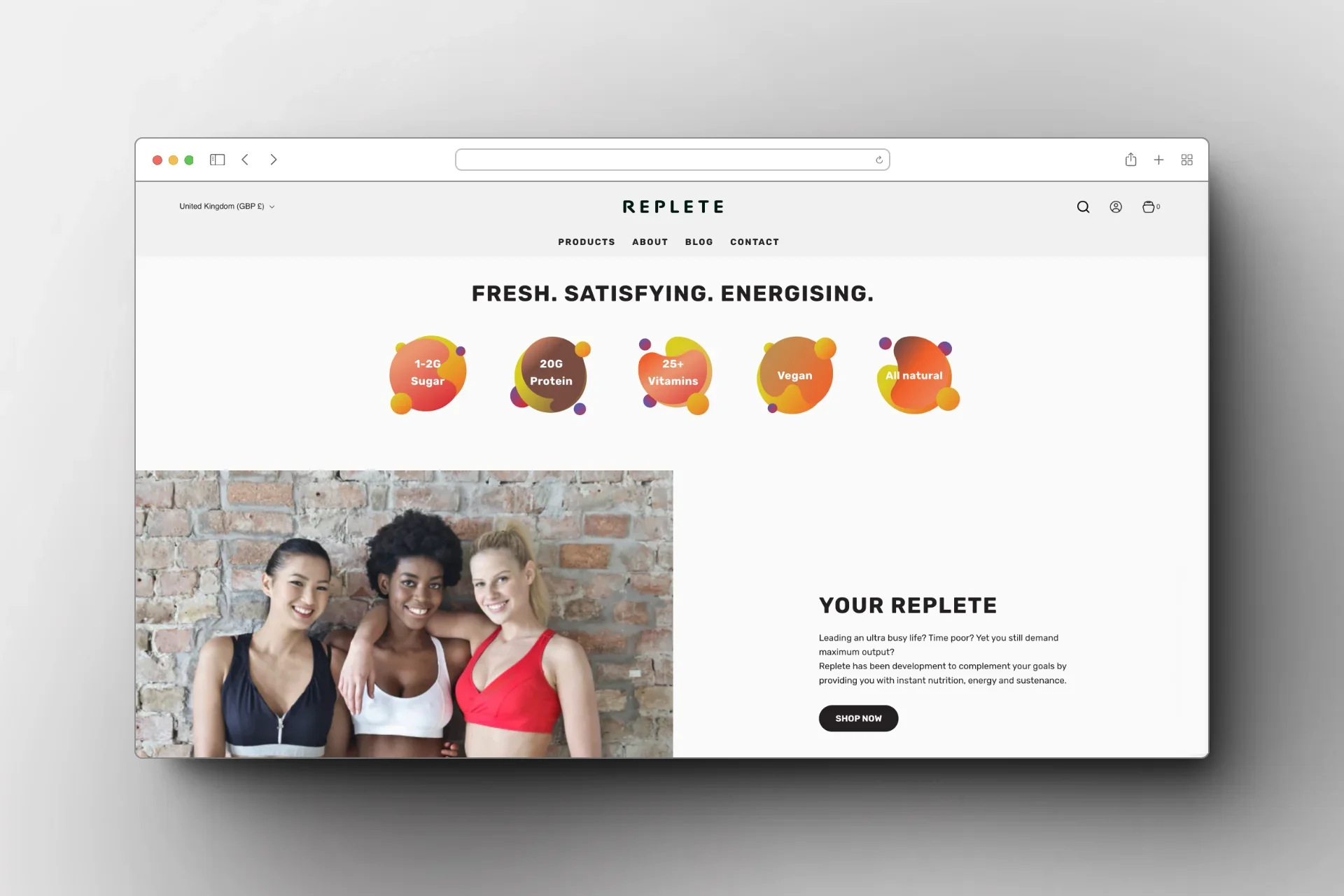 Replete Website Desktop