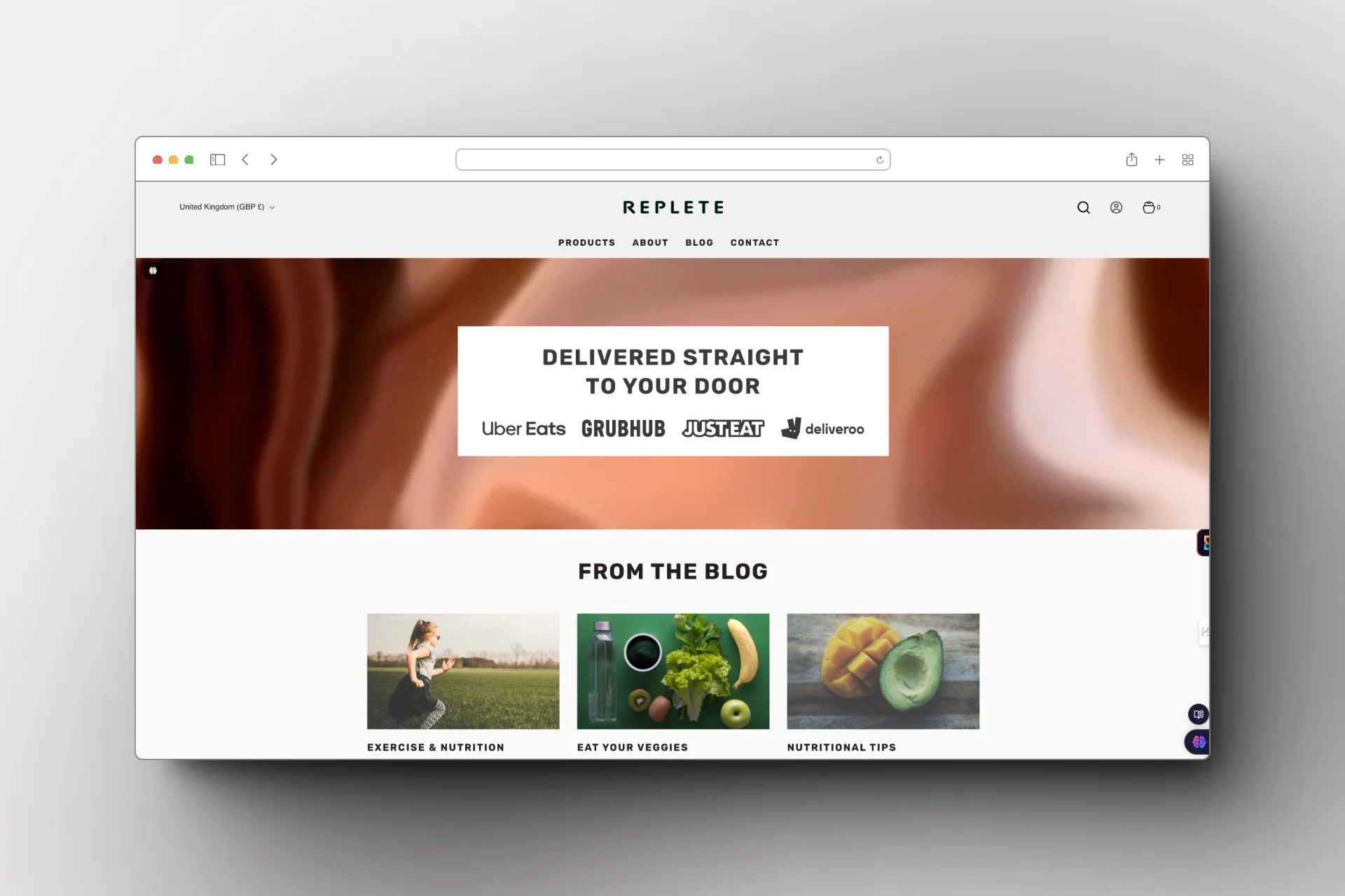 Replete Website Desktop