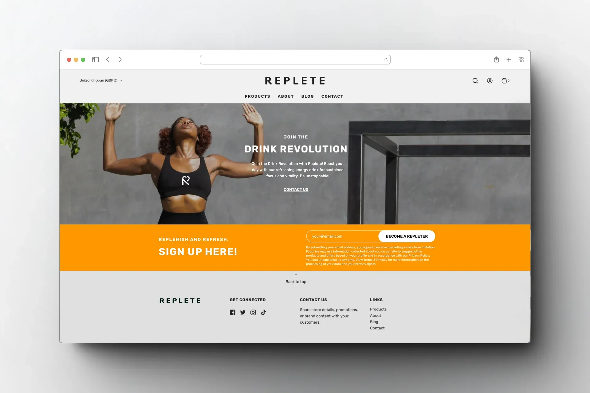 Replete Website Desktop