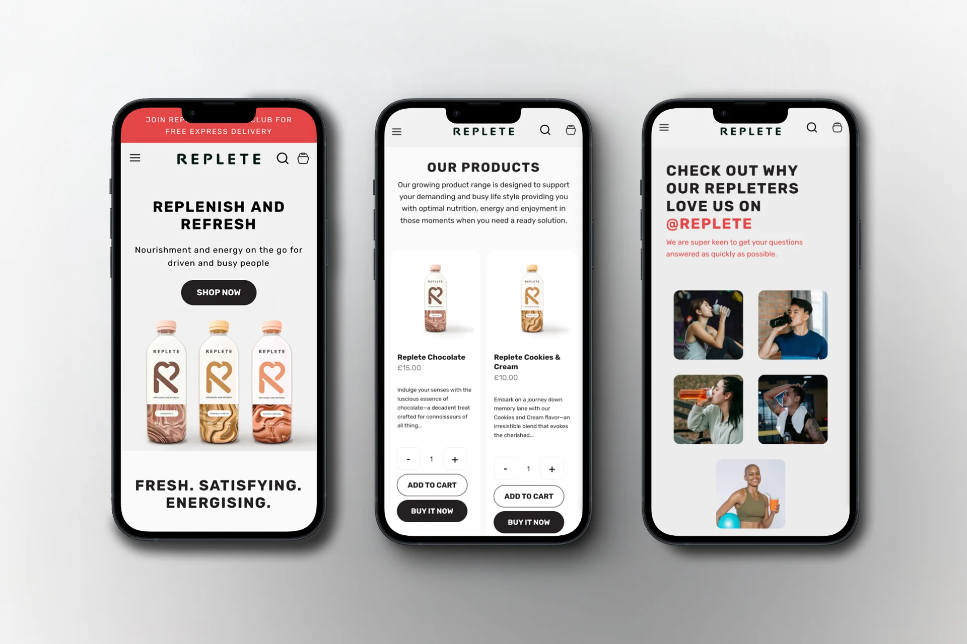 Replete Website Mobile
